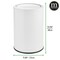 mDesign Small Round Metal 4.8 Gallon Covered Bathroom Swing Lid Trash Can